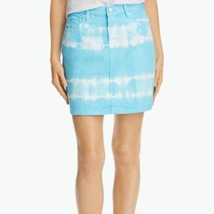 Tie Dye Short Denim Skirt